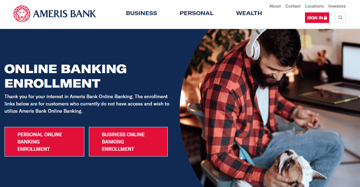 Ameris Online Banking Enrollment