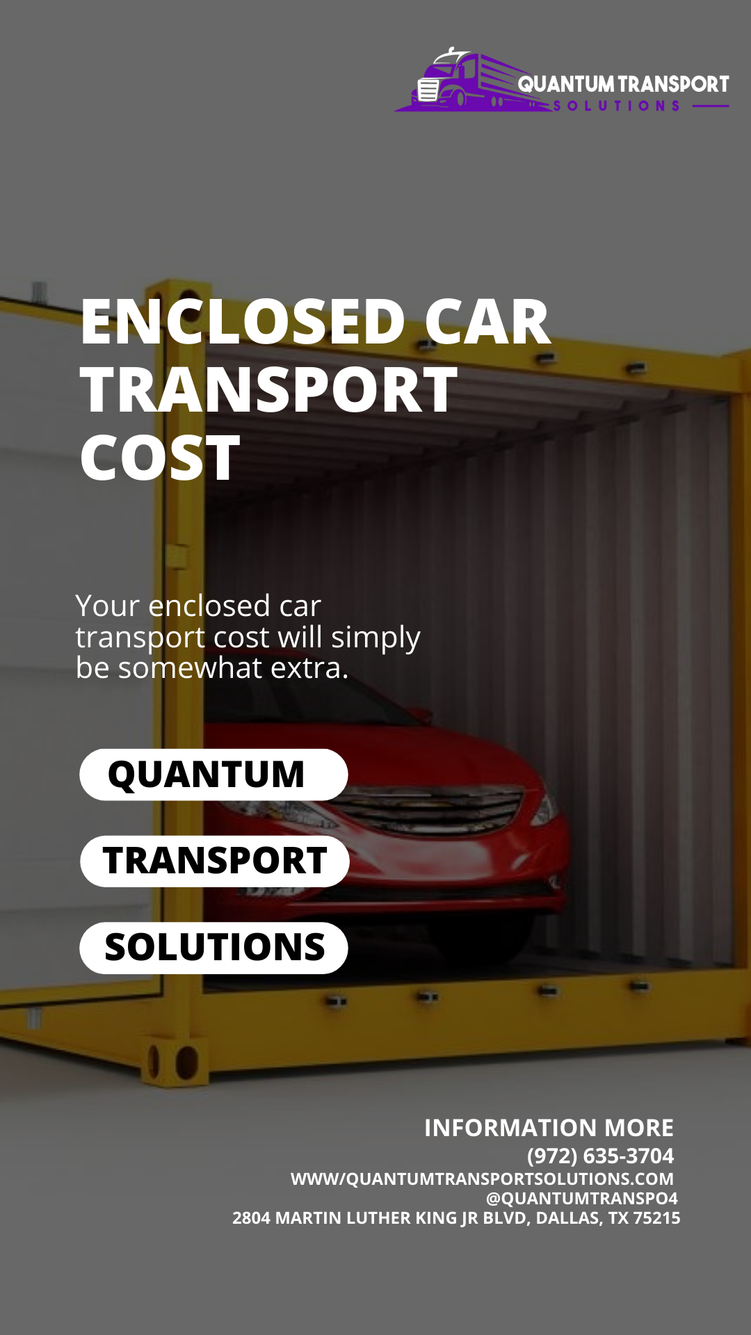 enclsoed car transport cost