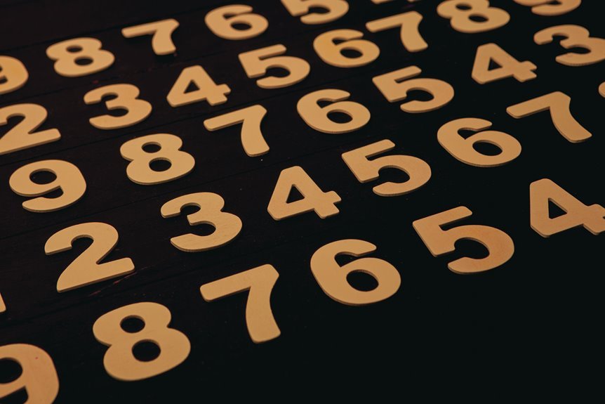 sequence of 10 large numbers with digits pattern